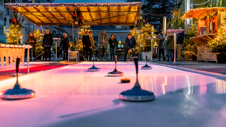 Eisstockschiessen - Shopping in der Thuner Innenstadt