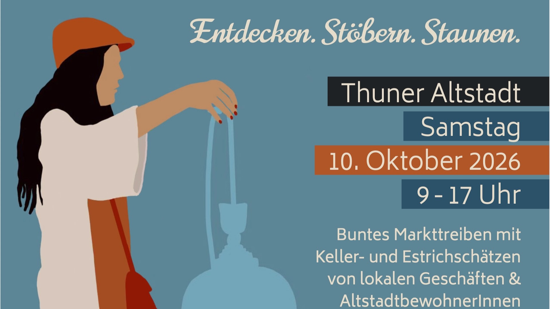 Trouvaillen und Tr&ouml;delmarkt Thun - Einkaufen. Geniessen. Erleben.